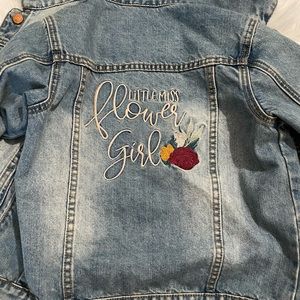 Flower girl jean jacket